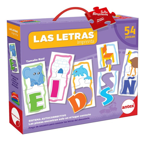 Primer Rompecabezas Puzzle Letras Imprenta 54 Pz