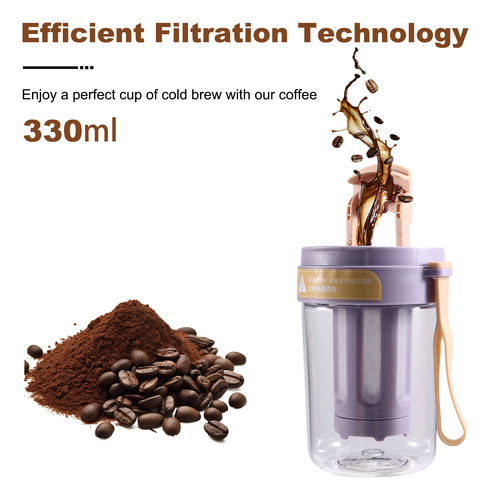 Cafetera Cold Brew 330ml Taza Para Café Helado Hogar