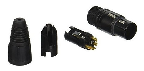 Neutrik Nc4fx B-4-pin Cable Femenino, Negro - Oro De Contact