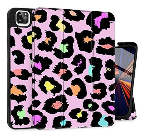 Funda Para iPad Pro 11 Con Soporte De Lapiz Leopardo Colores