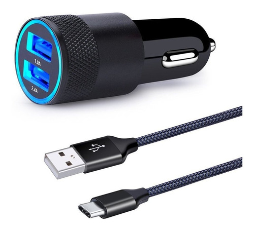 Huhuta Cargador Usb Tipo Adaptador Vehiculo Doble Puerto