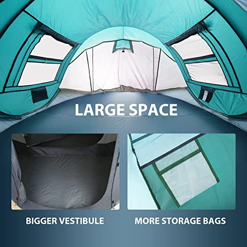 6 Person Easy Pop Up Tent,12.5x8.5x53.5'',automat...