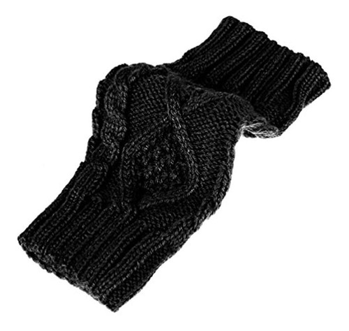 Novawo Womens Hand Crochet Winter Warm Fingerless Arm Warmer 
