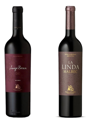 Vino Luigi Bosca Malbec 750ml + Vino La Linda Malbec 750ml