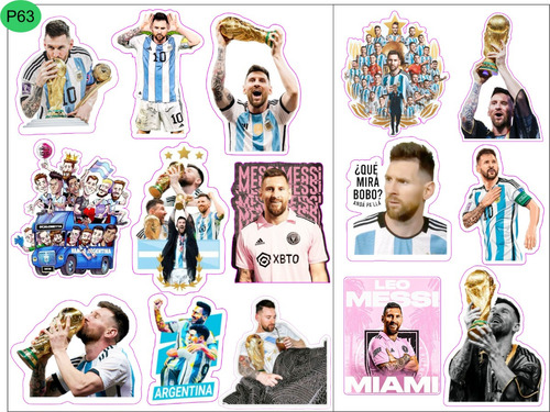 Stickers Calcos Adhesivo Messi Impermeable Termo Stanley