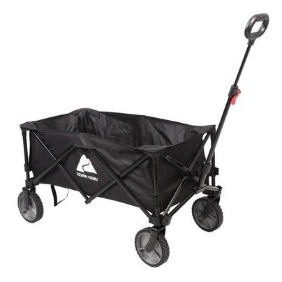 Carreta Plegable Multiusos Para Campamento, Color Negro
