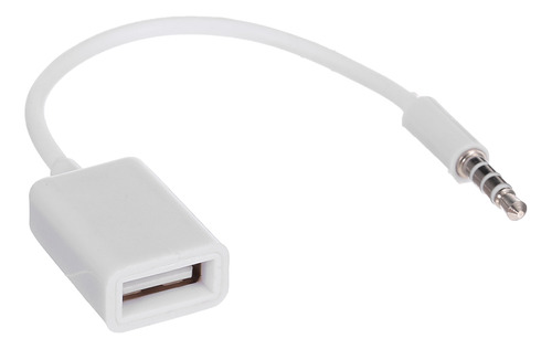 Cable Conversor De 3,5 Mm A Usb (blanco) Aux Jack Audio 2.0