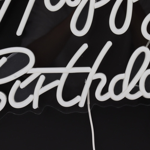 Letrero Romántico De Neón Con Letras Led De Feliz Cumpleaños