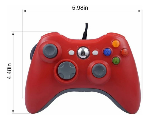 2x Control Alambrico Compatible Con Xbox 360 Y Pc Windows