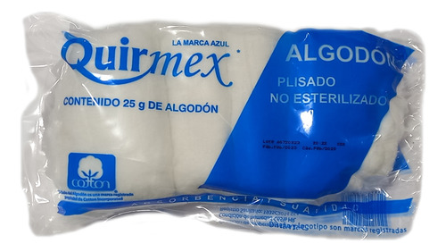 Algodón Absorbente Plisado 25 Gramos (24 Piezas)