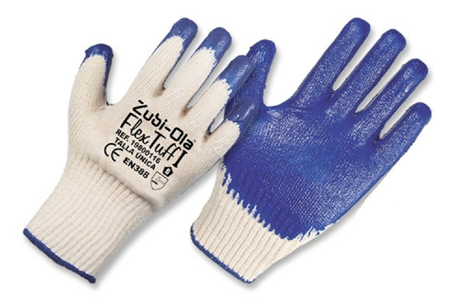 Guantes Hilaza Recubiertos En Latex X 10 Pares Zubi-ola