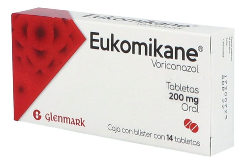 Voriconazol Eukomikane Antifúngico Glenmark 200 Mg 14 Tabs