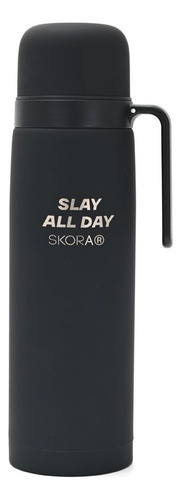 Termo Skora 1 Litro Pico Vertedor Acero Inoxidable Manija Negro 39437
