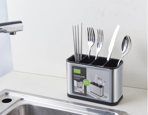 Escurridor De Cubierto Utensilios Cocina Acero Inoxidable