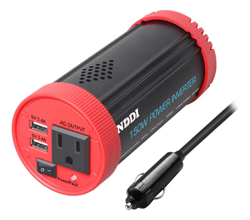 Nddi Inversor Corriente Coche Convertidor Cc Ca Cargador Usb