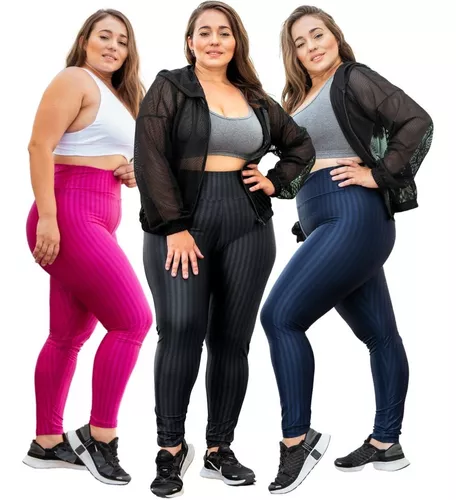 Calça Legging 3D Poliamida Plus Size