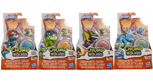 Chomp Squad Playskool Heroes (masa Y Sello) Coleccion De 4