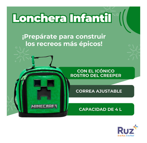 Lonchera Infantil Microsoft Minecraft 4 L