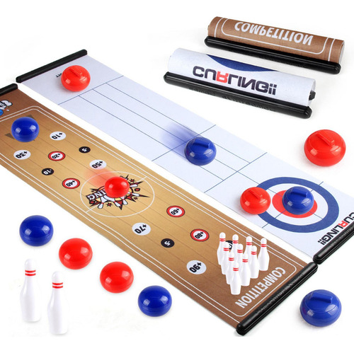 L Juego De Curling Diversión Niños Interacción Primer Juego