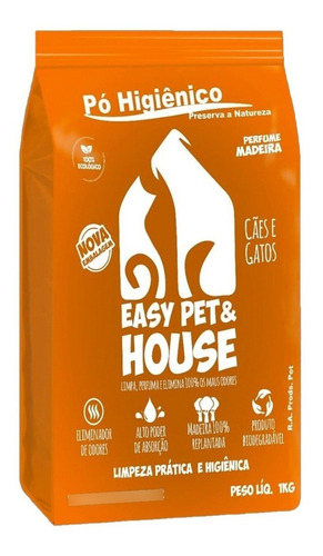 Pó Higiênico Para Gatos Cães Easy Pet & House 1kg Premium