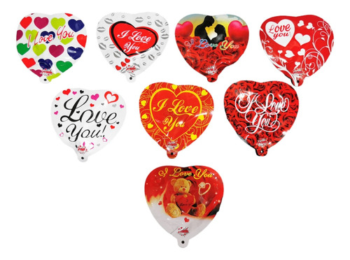 50 Globos Autoinflables Corazón 10cm San Valentín 14 Febrero