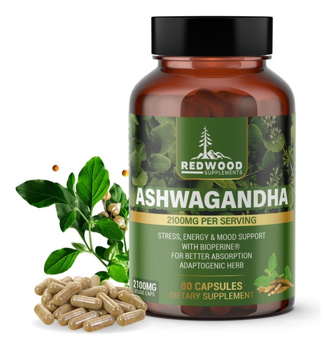 Ashwagandha Organica 2100mg Combatir El Estrés