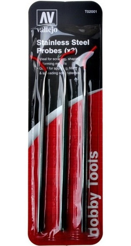 Imagen 1 de 4 de Vallejo Set De 3 Curetas De Acero Inoxidable Rdelhobby Mza