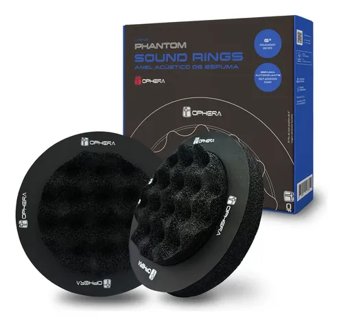 Par Anel Acústico Espuma Autocolante Sound Rings 6" Ophera