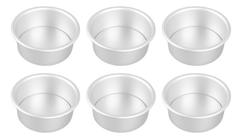 Molde Redondo Para Hornear Tartas, 4 Pulgadas, 6 Piezas, Mol