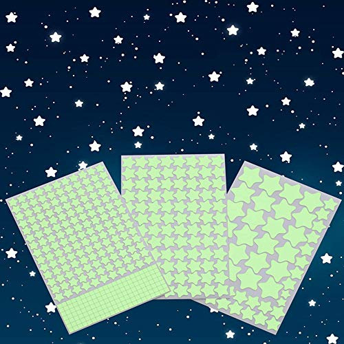 Estrellas Luminosas Para Techo Y Pared, 452pcs, Verde