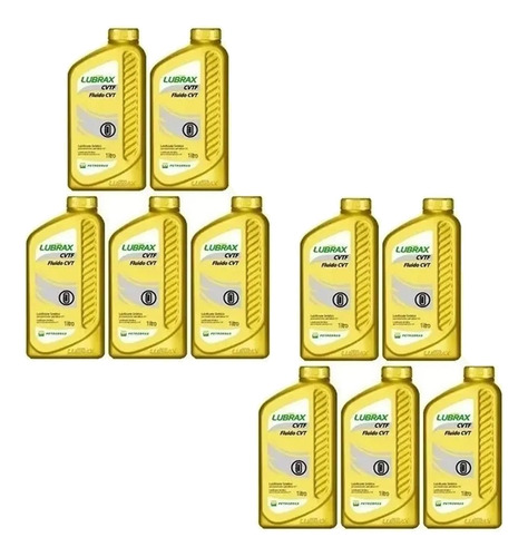 Kit Com 10 Oleos Sintético Para Câmbio Automático Cvt Lubrax