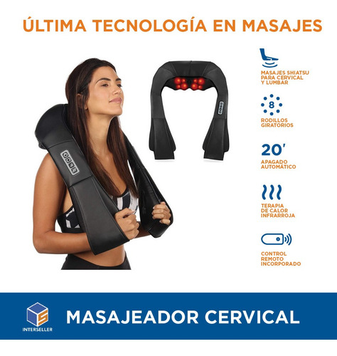 Imagen 5 de 8 de Masajeador Corporal Infrarrojo Spa Shiatsu Pies Cervical Es