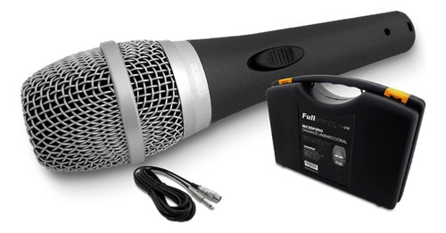 Micrófono Dinámico Unidireccional Fm-310 (cable Balanceado) Color Negro