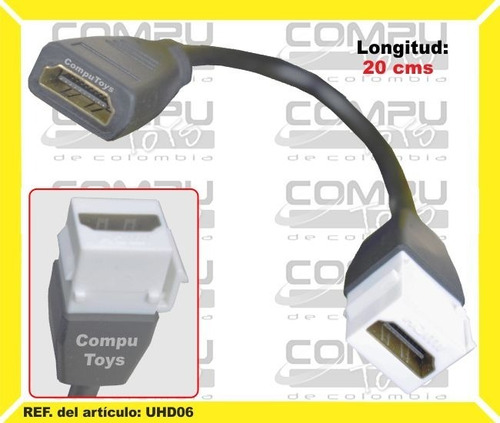 Keystone Hdmi H-h Con Cola De 20 Cm Ref: Uhd06 Computoys Sas