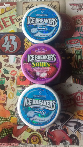 Cajas Ice Breakers Sours/mints Vacias//coleccionables/belgr 