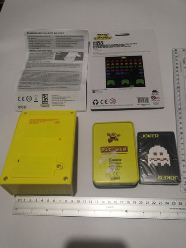 Pac Man Mini Arcade Póker Space Invaders Sliding Puzzle Set (Usado)