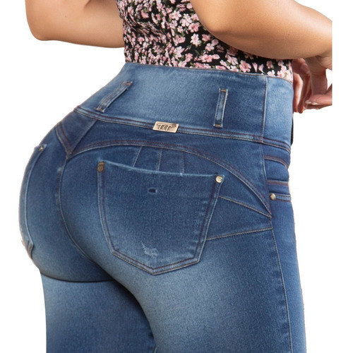 Jeans Estilo Capri Colombiano Levanta Cola Flavia Tyt