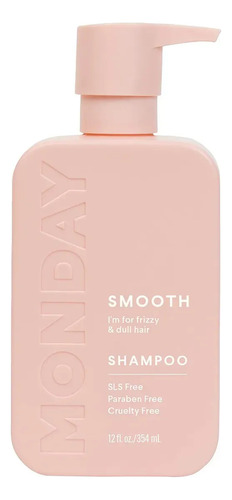 Shampoo Suave Monday Smooth Cabellos Rizados Ondulados 354m