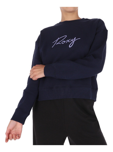 Poleron Roxy Crewneck Mujer Azul