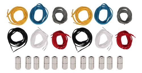 Cordones Coloridos Para Atar Zapatos, 12 Piezas, Elásticos P