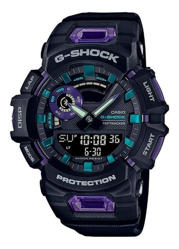 Relógio G-shock G-squad Preto E Roxo - Gba-900-1a6dr