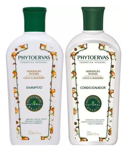 Phytoervas Shamp 250ml+ Cond 250ml Coco E Algodão Hidratação