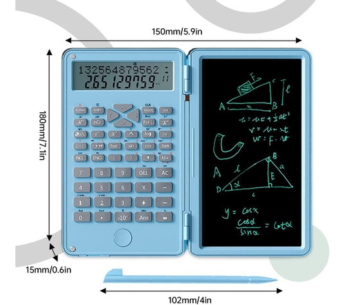 Calculadora Científica Plegable Con Bloc De Notas