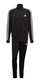 Conjunto Essentials 3 Franjas Primegreen - Negro adidas