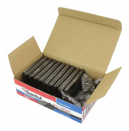 Bisagras De Acero Santul 92g Latonado Antiguo Perno Plano