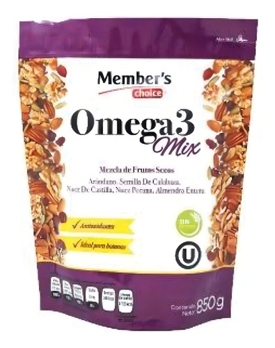 Botana Mezcla Gourmet Con Omega 3 Bolsa 850 Gr
