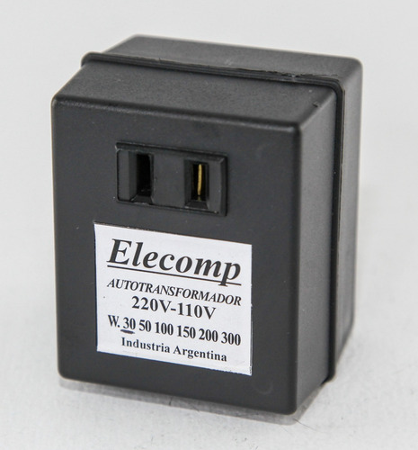 Imagen 2 de 7 de Auto Transformador Fuente 220v - 110v 30w 1 Toma Trafo Htec