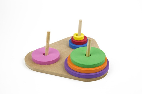 Imagem 2 de 5 de Torre De Hanói - Metodologia Montessoriana - Mmp