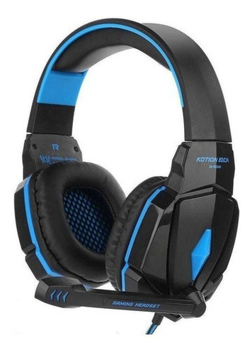 Audífonos Gamer Kotion Each G4000 Negro Y Azul