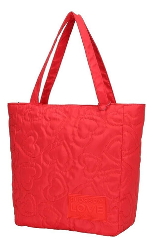 Shopper Las Oreiro Oreo Microfibra Liviano Cómodo Moda Color Rojo